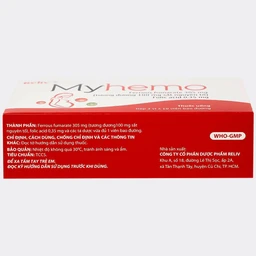 Thuốc Myhemo 305mg Reliv dự phòng thiếu sắt và folic acid (3 vỉ x 10 viên)