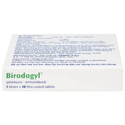 Thuốc Birodogyl 250mg Sanofi điều trị nhiễm trùng đường miệng cấp tính và mạn tính (1 vỉ x 10 viên)