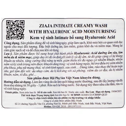 Kem bôi vệ sinh phụ nữ Intimate Ziaja bổ sung Hyaluronic Acid làm sạch, khử mùi (200ml)