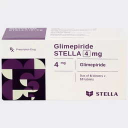 Thuốc Glimepiride 4mg Stella Pharm giảm đường huyết cho bệnh đái tháo đường típ 2 (6 vỉ x 10 viên)