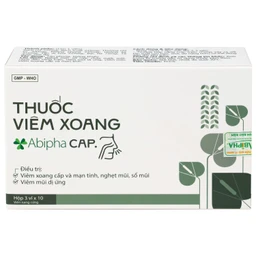 Thuốc viêm xoang Abipha Cap điều trị viêm xoang, nghẹt mũi, sổ mũi, viêm mũi dị ứng (3 vỉ x 10 viên)