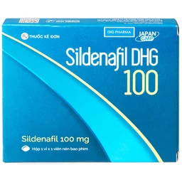 Thuốc Sildenafil DHG 100 điều trị các rối loạn cương dương (1 vỉ x 1 viên)