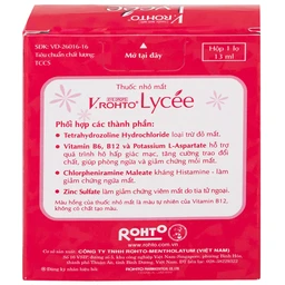 Thuốc nhỏ mắt V.Rohto Lycée 13ml điều trị đỏ mắt, ngứa mắt, mỏi mắt