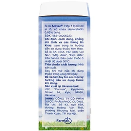 Thuốc Adibec 0.5mg điều trị viêm
mũi dị ứng (60ml)