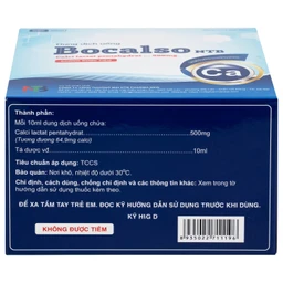 Thuốc Bocalso NTB Pharma bổ sung canxi cho các trường hợp có nguy cơ thiếu canxi (6 vỉ x 5 ống)
