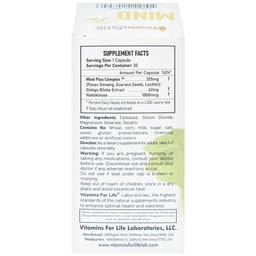Viên uống hỗ trợ tăng tuần hoàn não, cải thiện trí nhớ Mind Plus Vitamins For Life (30 viên)