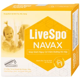 Dung dịch vệ sinh tai mũi họng Livespo Navax (5 ống x 5ml) + 1 bình giảm nguy cơ viêm đường hô hấp