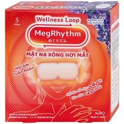 Mặt nạ xông hơi mắt MegRhythm KAO hương hoa oải hương dễ chịu, thư giãn đôi mắt (5 miếng)