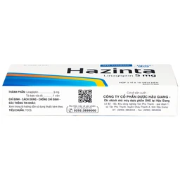 Thuốc Hazinta 5 DHG điều trị đái tháo đường típ 2 (3 vỉ x 10 viên)