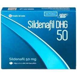 Thuốc Sildenafil 50 DHG điều trị các tình trạng rối loạn cương dương (1 vỉ x 1 viên)