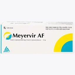 Thuốc Meyervir AF 25mg Meyer-BPC điều trị viêm gan siêu vi B mạn tính (3 vỉ x 10 viên)