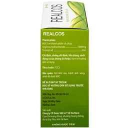 Thuốc Realcos 1000mg/5ml Hà Nam điều trị các bệnh lý liên quan đến rối loạn chu trình urê, bao gồm thiếu hụt các enzyme (20 ống) 3