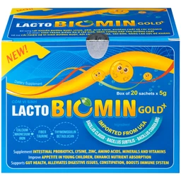 Cốm vi sinh bổ sung lợi khuẩn đường ruột Lacto Biomin Gold+ New (20 gói x 5g)