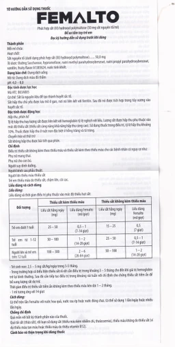 Dung dịch uống Femalto 30ml CPC1HN bổ sung sắt hữu cơ dạng lỏng