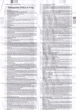 Thuốc Glimepiride 4mg Stella Pharm giảm đường huyết cho bệnh đái tháo đường típ 2 (6 vỉ x 10 viên)