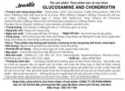 Viên uống giúp giảm đau khớp, khô khớp, bổ sung chất nhờn dịch khớp Glucosamine And Chondroitin Jpanwell (120 viên)