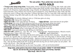 Viên uống hỗ trợ tim mạch, bổ sung các chất chống oxi hóa cho cơ thể Hato Gold Jpanwell (60 viên)