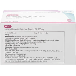 Thuốc HCQ 200mg Zydus phòng ngừa hoặc điều trị sốt rét cấp tính (10 vỉ x 10 viên)
