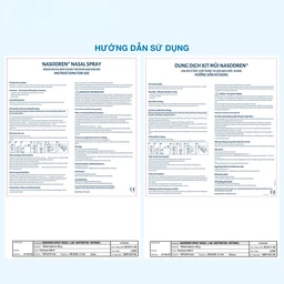 Xịt mũi xoang Nasodren Hartington 50mg giúp làm sạch mũi xoang, giảm triệu chứng viêm xoang cấp và mãn tính