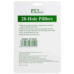 Hộp Phân Liều Thuốc Dùng Trong 1 Tuần (28 Ngăn) PT Medical
