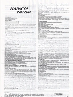 Thuốc Hapacol cảm cúm DHG Pharma Điều trị các triệu chứng của cảm cúm như sốt, đau, sung huyết mũi (10 vỉ x 10 viên)