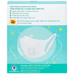Khẩu trang trẻ em 3 lớp 3D Swan Mask quai vải (10 cái) ngăn khói bụi, vi khuẩn và giọt bắn