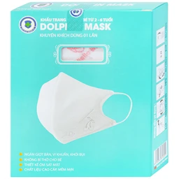 Khẩu trang trẻ em 4 lớp 3D Dolphin Mask (10 cái) ngăn khói bụi, vi khuẩn và giọt bắn