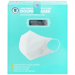 Khẩu trang trẻ em 4 lớp 3D Dolphin Mask (10 cái) ngăn khói bụi, vi khuẩn và giọt bắn