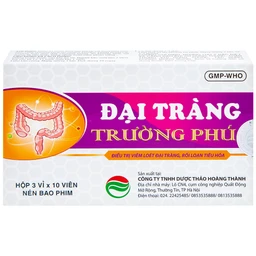Thuốc Đại Tràng Trường Phúc điều trị viêm loét đại tràng, rối loạn tiêu hóa (3 vỉ x 10 viên)