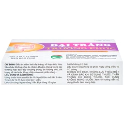 Thuốc Đại Tràng Trường Phúc điều trị viêm loét đại tràng, rối loạn tiêu hóa (3 vỉ x 10 viên)