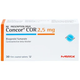Thuốc Concor Cor 2.5mg Merck điều trị suy tim mãn tính (3 vỉ x 10 viên)