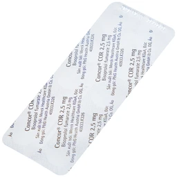 Thuốc Concor Cor 2.5mg Merck điều trị suy tim mãn tính (3 vỉ x 10 viên)