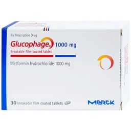 Thuốc Glucophage 1000mg Merck điều trị đái tháo đường típ 2 (2 vỉ x 15 viên)