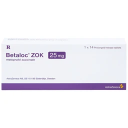 Thuốc Betaloc Zok 25mg AstraZeneca điều trị tăng huyết áp (1 vỉ x 14 viên)