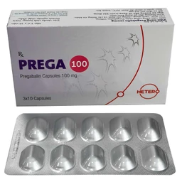 Thuốc Prega 100 Hetero điều trị bệnh đau dây thần kinh ngoại biên (3 vỉ x 10 viên) 
