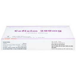 Thuốc Cefixim 200mg Cophavina điều trị nhiễm khuẩn (2 vỉ x 10 viên)