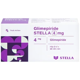 Thuốc Glimepiride Stella 4mg kiểm soát đường huyết ở bệnh tiểu đường típ 2 (3 vỉ x 10 viên)