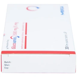 Thuốc Glucovance 500mg/5mg Merck điều trị bệnh đái tháo đường típ 2 (2 vỉ x 15 viên)