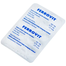 Thuốc Ferrovit MEGA We care điều trị thiếu máu do thiếu sắt (5 vỉ x 10 viên)
