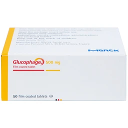 Thuốc Glucophage 500mg Merck điều trị đái tháo đường típ 2 (5 vỉ x 10 viên)