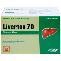 Viên nang cứng Liverton 70 Pymepharco điều trị bệnh gan, giải độc gan, rối loạn về gan (10 vỉ x 10 viên) 