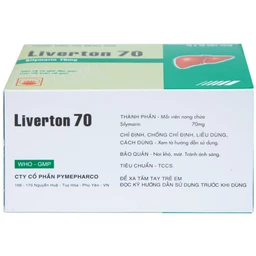 Viên nang cứng Liverton 70 Pymepharco điều trị bệnh gan, giải độc gan, rối loạn về gan (10 vỉ x 10 viên) 