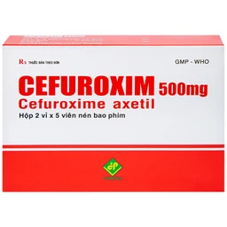 Thuốc Cefuroxim 500mg Vidipha điều trị nhiễm khuẩn (2 vỉ x 5 viên)