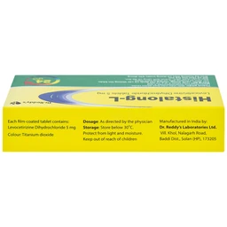 Thuốc Histalong - L 5mg Dr. Reddy điều trị triệu chứng viêm mũi dị ứng (2 vỉ x 10 viên)
