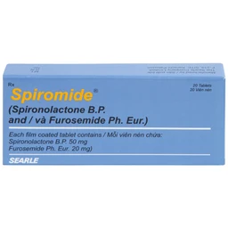 Thuốc Spiromide 20/50mg Searle giảm phù, lợi tiểu, hạ huyết áp (2 vỉ x 10 viên)