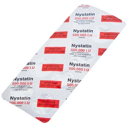 Thuốc Nystatin 500.000I.U Vidipha dự phòng và điều trị nhiễm nấm Candida (2 vỉ x 8 viên) 