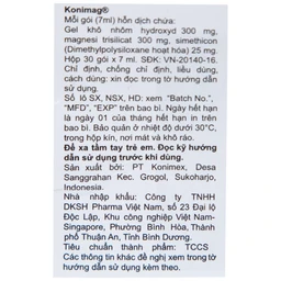 Hỗn dịch uống Konimag PT Konimex giảm buồn nôn, khó tiêu, loét đường tiêu hóa (30 gói x 7ml)