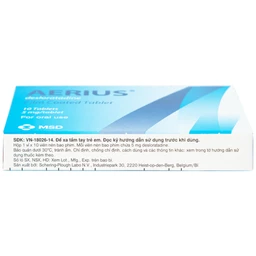 Thuốc Aerius 5mg MSD giảm nhanh các triệu chứng viêm mũi dị ứng, mày đay (1 vỉ x 10 viên)