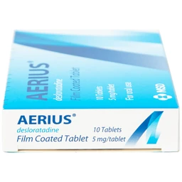 Thuốc Aerius 5mg MSD giảm nhanh các triệu chứng viêm mũi dị ứng, mày đay (1 vỉ x 10 viên)