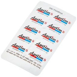 Thuốc Apitim 5 DHG điều trị tăng huyết áp (3 vỉ x 10 viên)